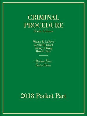 cover image of Criminal Procedure, Hornbook Series, Student Edition